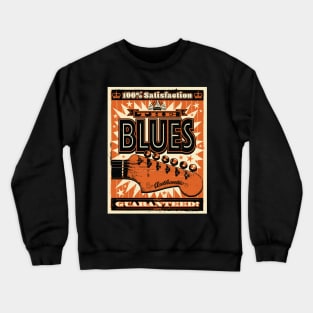 Bold Retro Style Blues Poster Crewneck Sweatshirt